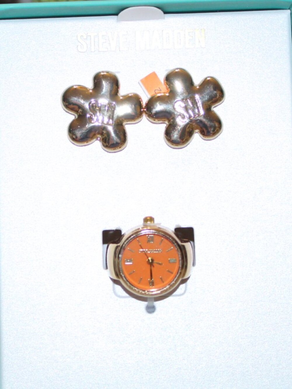 NWT Steve Madden jewelry set earrings and ring watch CUTE! - Picture 5 of 8